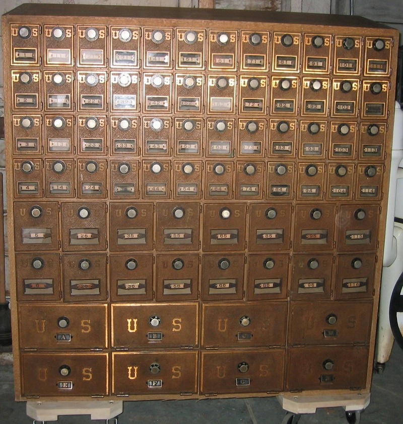 Post Office Boxes Vintage Image