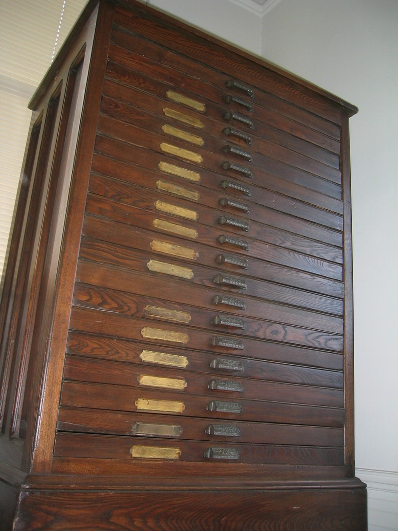 Antique Printers Cabinet, Hamilton Typeset Cabinet, Flat File