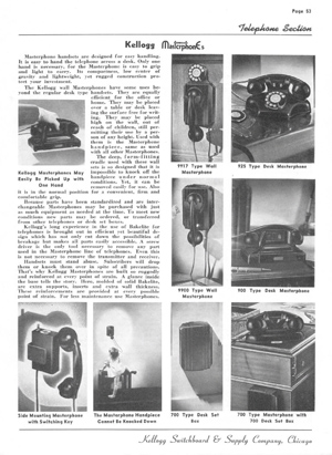 kellogg masterphone family description catalog 100 1941