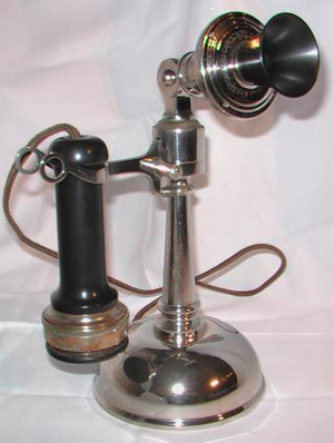 stromberg carlson oilcan candlestick antique telephone