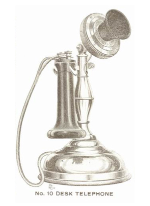 farr candlestick antique telephone