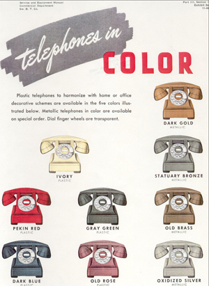 western electric model 302 antique telephone color selection brochure