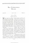 Bell Labs Record, August 1926