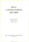 Bell Labs Record, September 1926