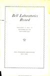 Bell Labs Record, September 1927