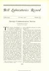 Bell Labs Record, October 1928