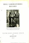 Bell Labs Record, August 1930