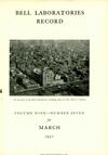 Bell Labs Record, March 1931
