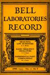 Bell Labs Record, April 1933