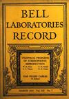 Bell Labs Record, March 1934