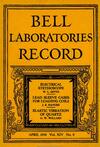 Bell Labs Record, April 1936