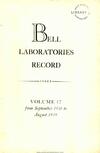 Bell Labs Record, September 1938