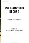 Bell Labs Record, January 1947
