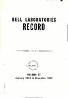 Bell Labs Record, January 1949