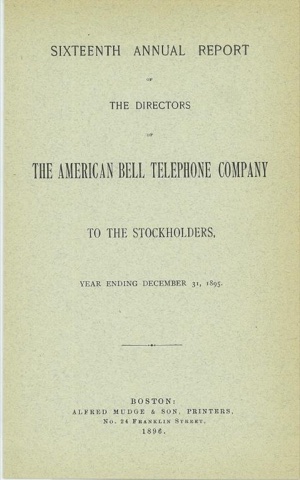 American Bell Telephone Annual Report, 1895