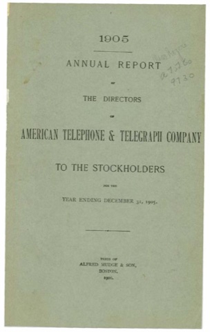 AT&T Annual Report, 1905