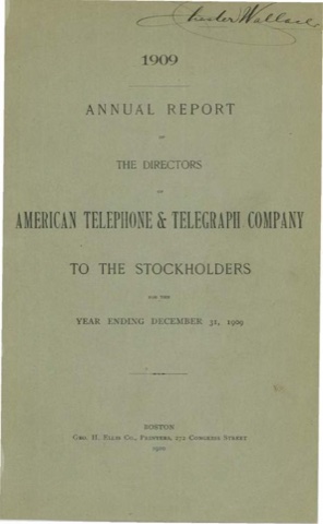 AT&T Annual Report, 1909