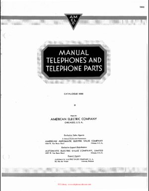 Manual Telephones and Parts