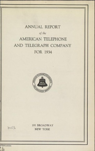 AT&T Annual Report, 1934
