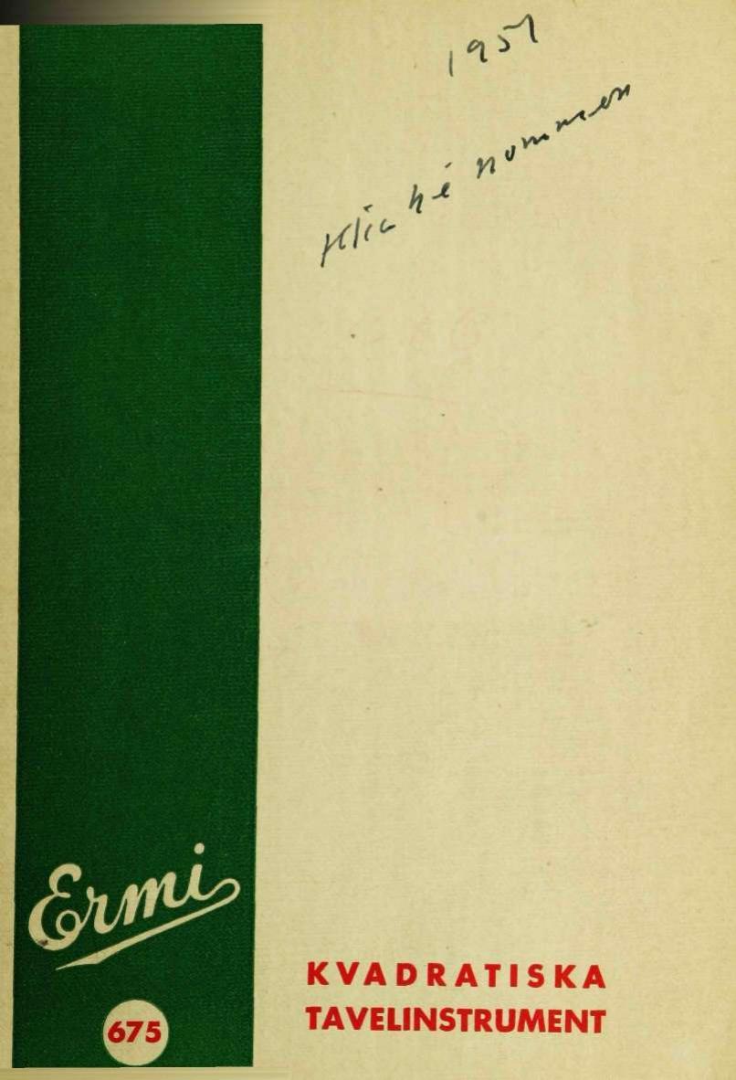 Ericsson 1951 catalog