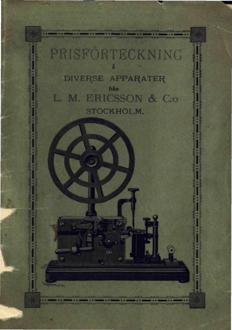 Ericsson 1886 catalog