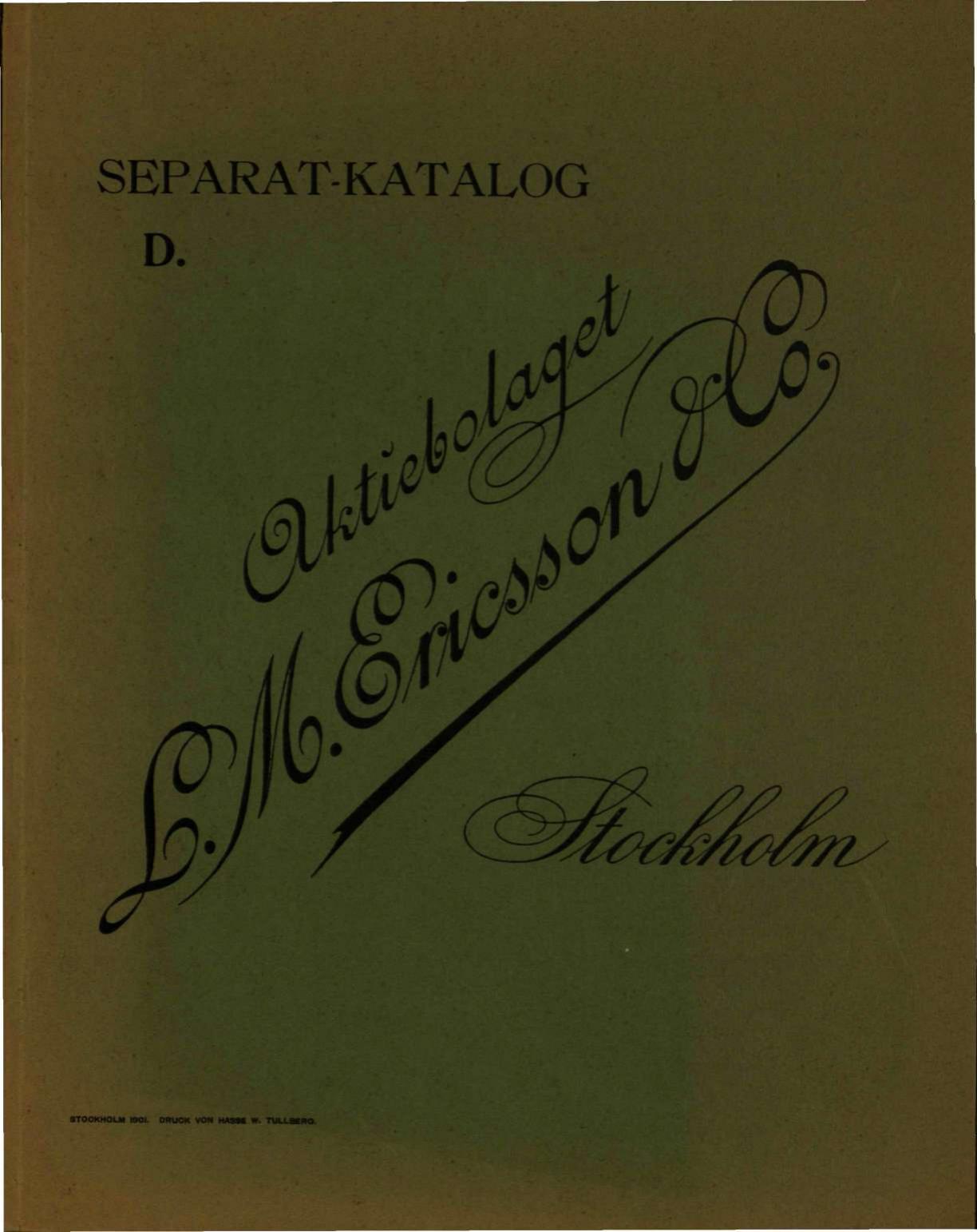 Ericsson 1901 German catalog