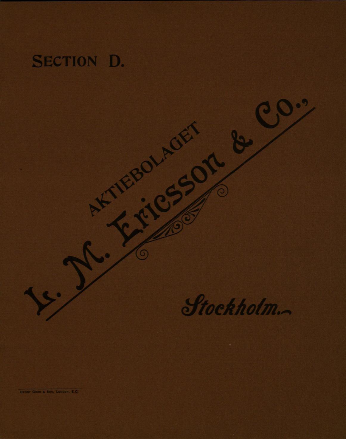 Ericsson 1901 English catalog