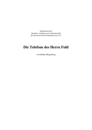 Die Telefone des Herrn Fuld
