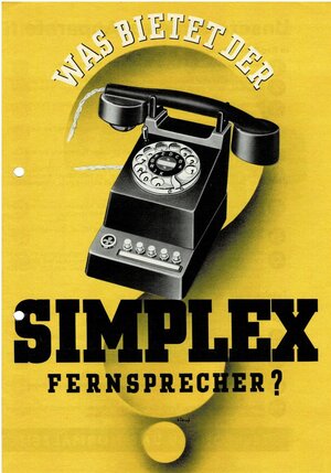 Simplex Fernsprecher brochure