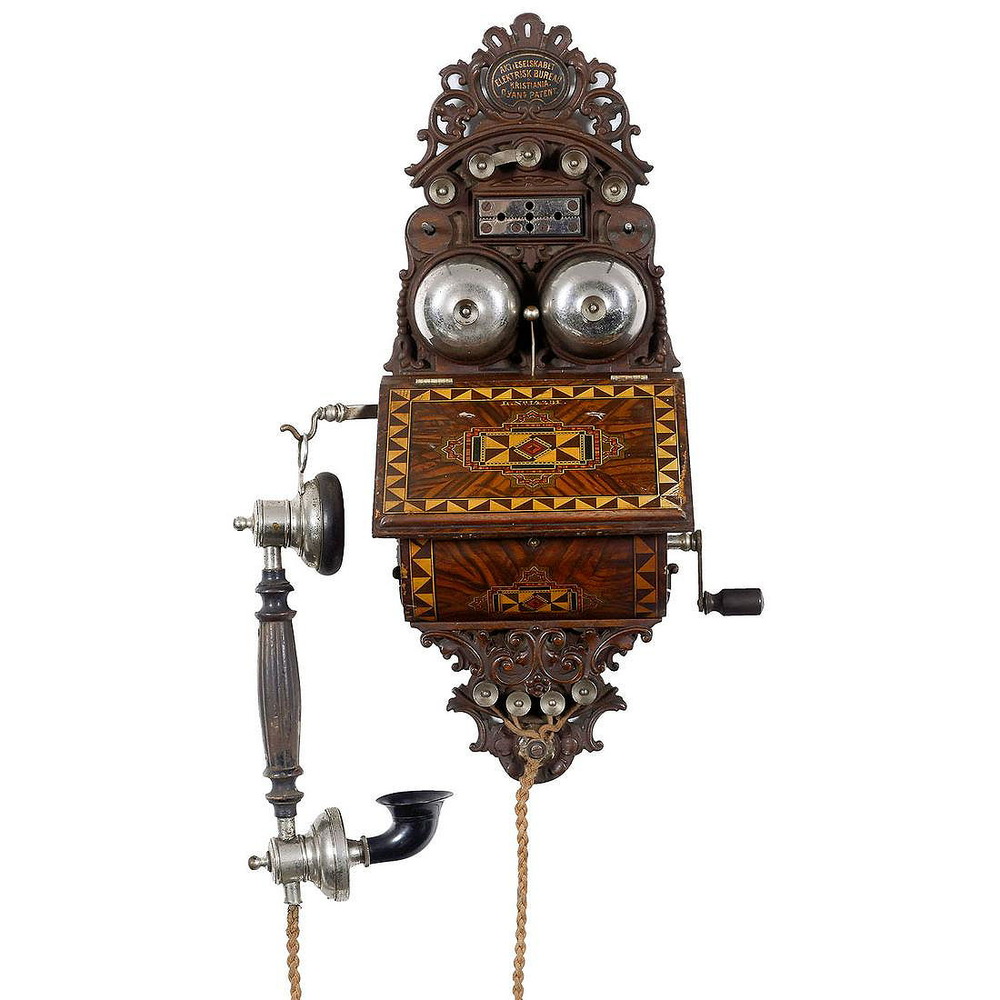 Norwegian Elektrisk Bureau Kristiania Wall Telephone