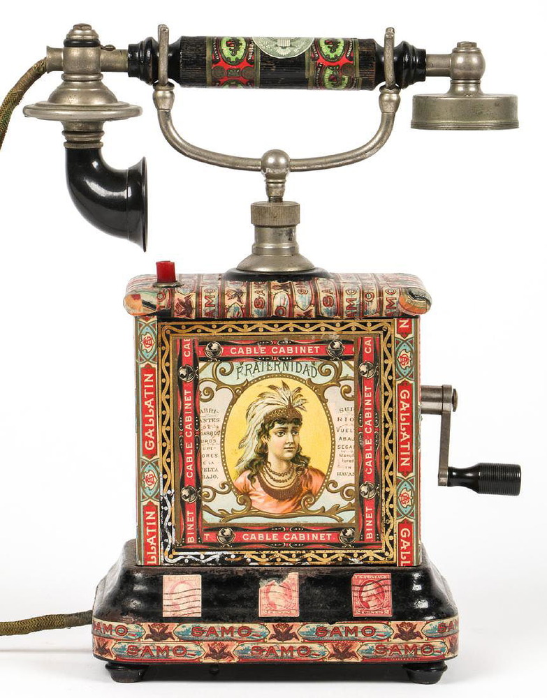 Felipe Jesus Consalvos cigar box collage telephone