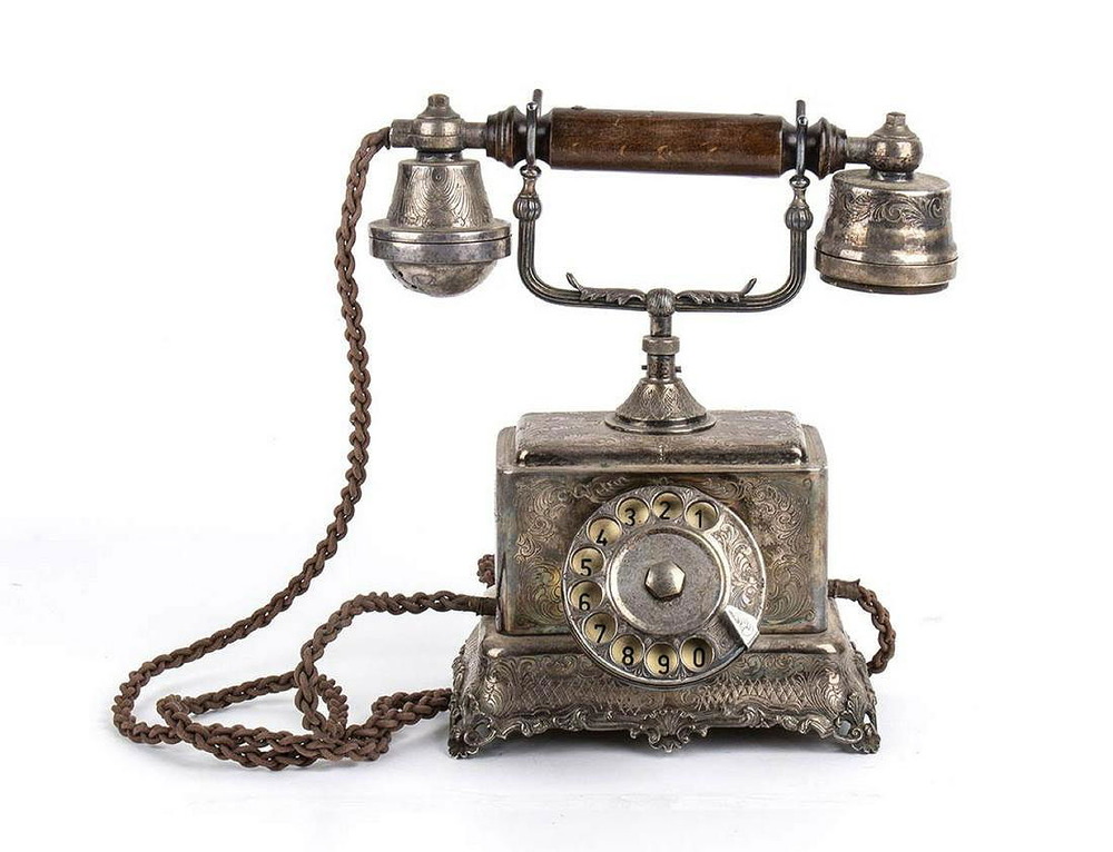 Italian Fornari silver telephone