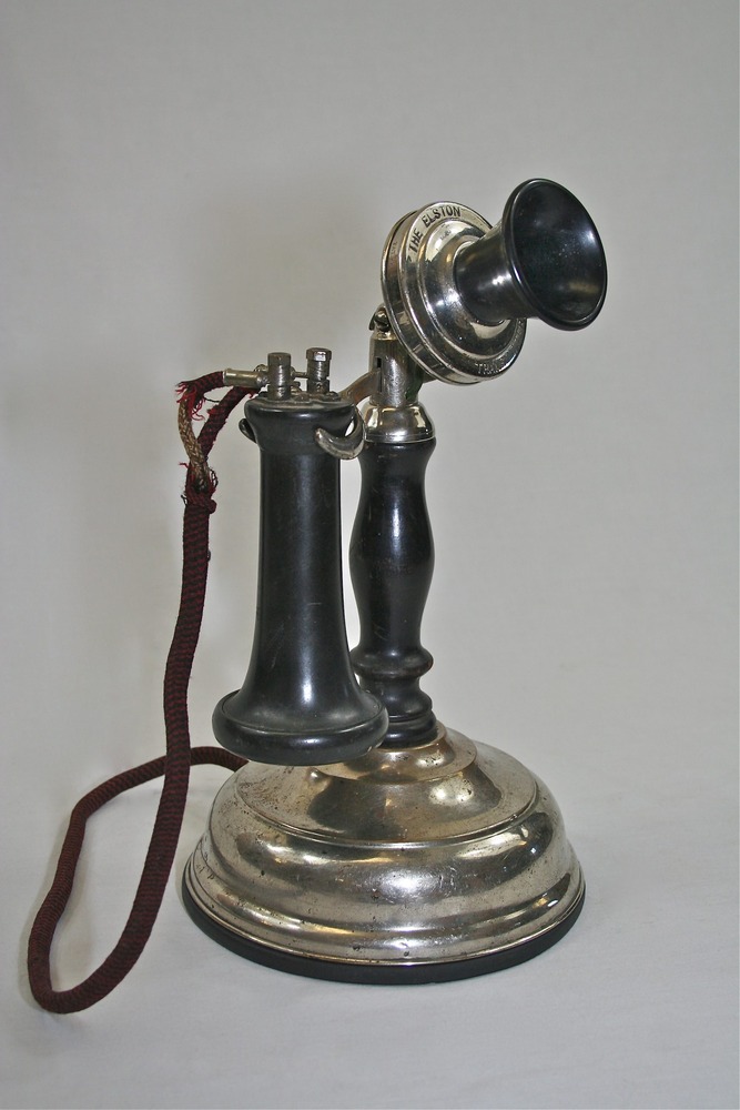 Elston Telephone Co. Wooden Potbelly