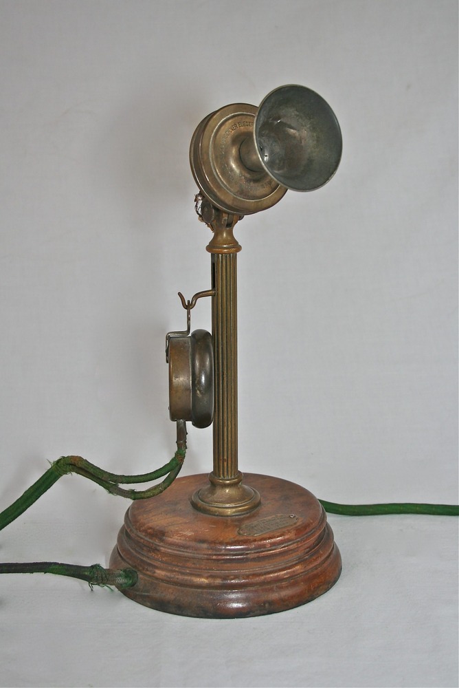 Schmidt & Bruckner Electric Co. fluted pencil shaft desk set