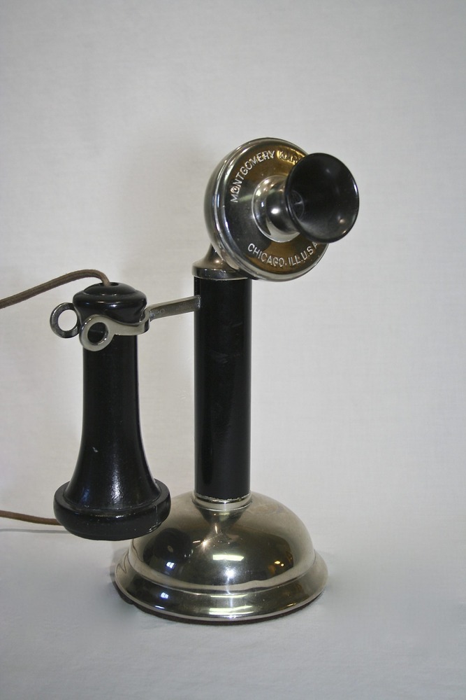 Chicago Telephone Supply "Oil Can" desk set made for Montgomery Ward