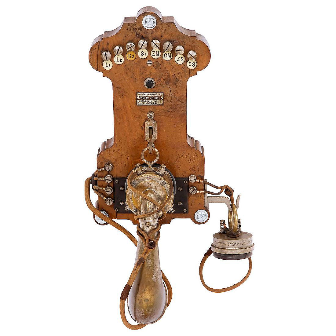 French Berliner-Type Wall Telephone