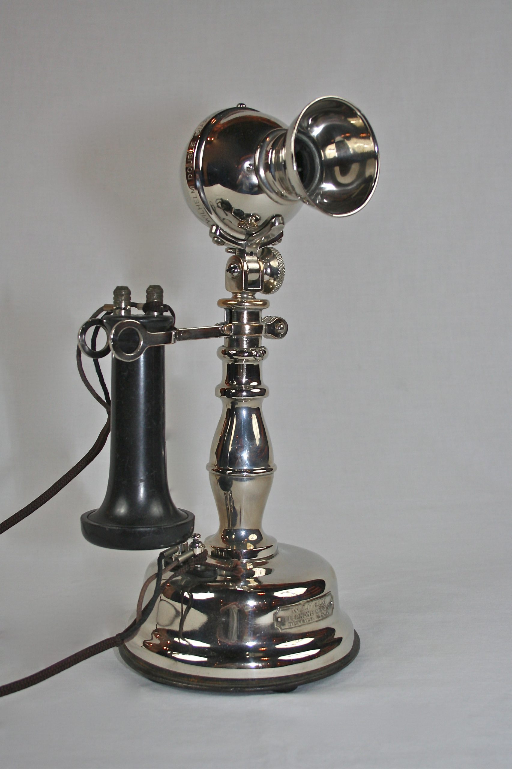 Wilhelm Telephone Mfg. Co. Potbelly Desk Set