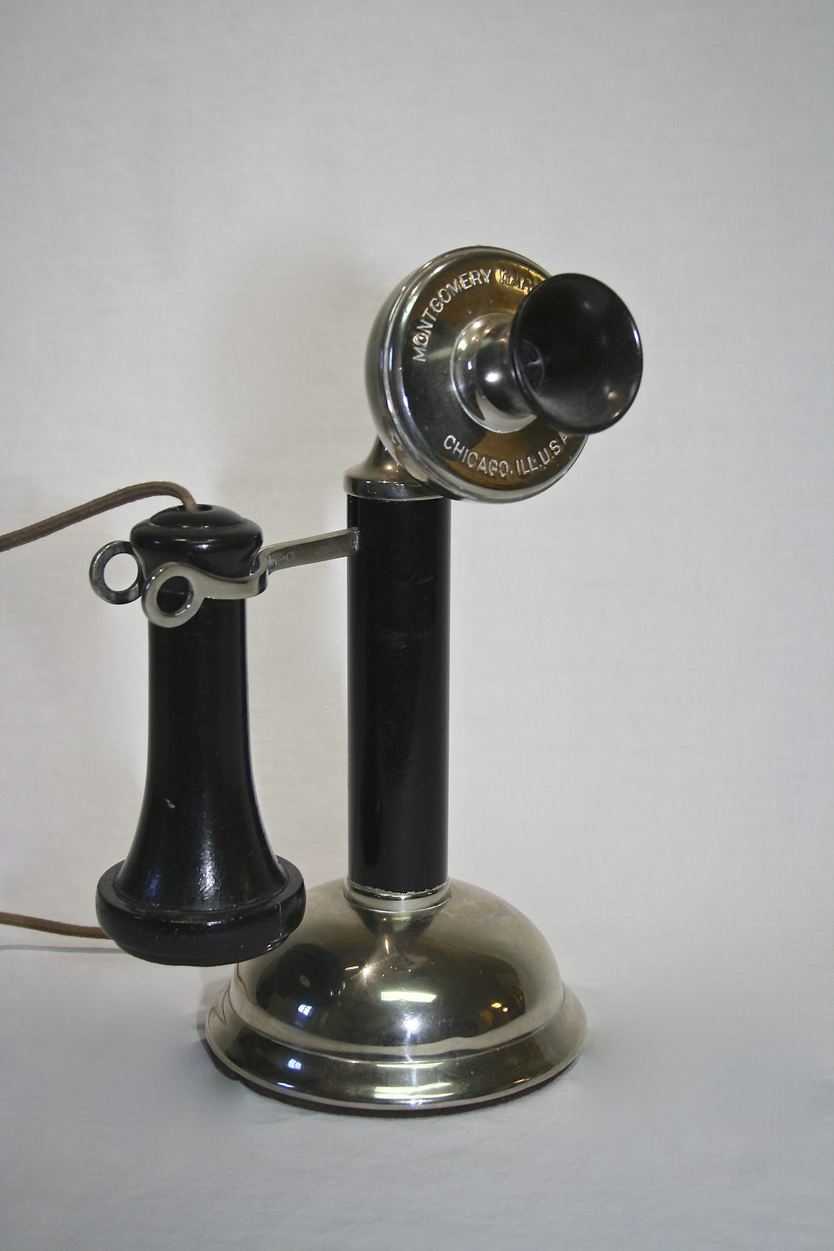 Chicago Telephone Supply "Oil Can" desk set made for Montgomery Ward