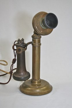 Keystone Telephone Co. No. 43 straight shaft desk set