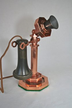 Wilhelm Telephone Mfg. Co. Model No. 16 bronze desk set