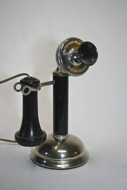 Chicago Telephone Supply "Oil Can" desk set made for Montgomery Ward