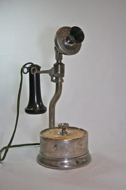 Clark Automatic Telephone Switchboard Co. No. 7 Goose Neck Desk Stand