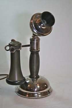 Chicago Telephone Supply Co. "semi-potbelly" desk set