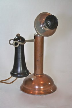 Chicago Telephone "oil can" desk set made for Montgomery Ward