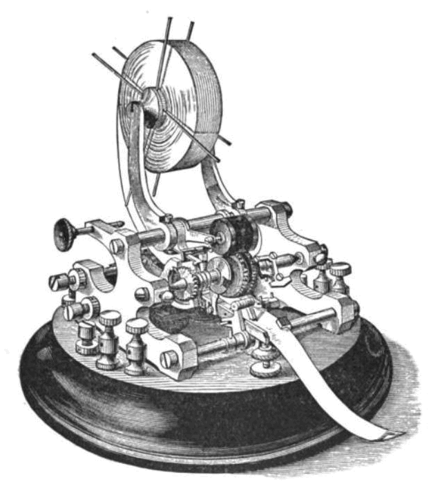 Edison telegraph stock ticker printer launches
