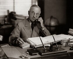 Harry Truman on the phone