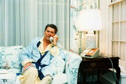 Reagan phone VP BUsh regarding Grenada situation