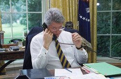 Clinton in the oval office