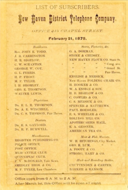 First telephone directory published