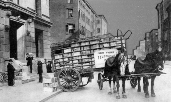 Delivering phone directories in 1910